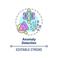 2D editable multicolor icon anomaly detection concept, simple isolated vector, predictive maintenance thin line illustration. vector
