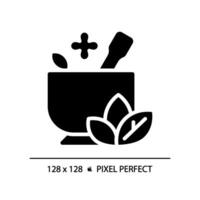 2D pixel perfect silhouette glyph style ayurveda icon, isolated vector, meditation illustration, solid pictogram. vector