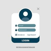 login form template pop up concept illustration flat design vector. modern graphic element for landing page ui, infographic, icon vector