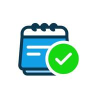 date reminder successfully installed concept illustration line icon design vector