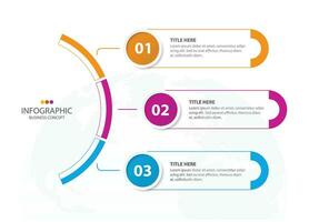 infografía con 3 pasos, proceso u opciones. vector