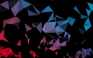 Dark Blue, Red vector abstract polygonal cover.