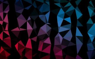 Dark Blue, Red vector polygon abstract background.