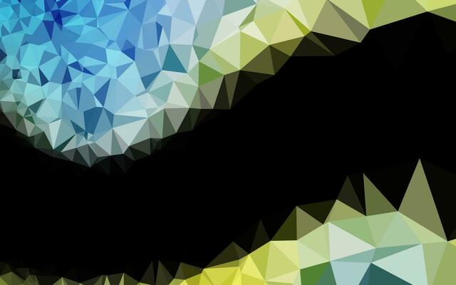 Light Blue, Yellow vector blurry triangle template.
