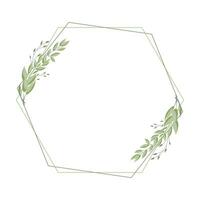 Luxurious frame, wreath with delicate branches of laurel leaves, eucalyptus leaves. Template for cards and invitations in boho style. Vector