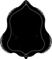 a black and white drawing of a bell vector