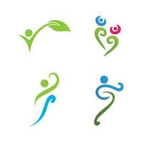 Health life people logo vector