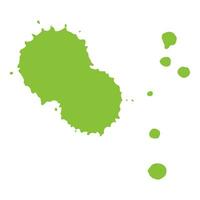 yellow green ink splash brush drop vector