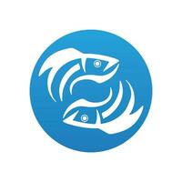 Fish abstract icon design logo template,Creative vector symbol of fishing club or online shop.