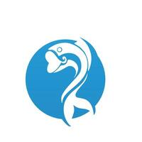 Fish abstract icon design logo template,Creative vector symbol of fishing club or online shop.