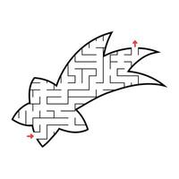 Abstract maze. Game for kids. Puzzle for children. Labyrinth conundrum. Find the right path. Education worksheet. vector