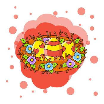 Cute character. Isolated on color abstract background. Design element. cartoon character. Vector illustration.