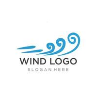 logo diseño modelo ola elemento creativo viento o aire.logo para negocio, web, aire acondicionador. vector