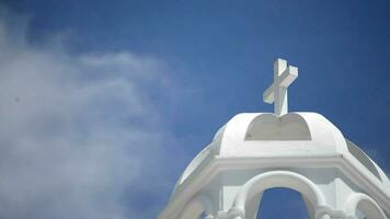 Detail von Kuppel oder Kuppel weiß getüncht Kirche von ein typisch andalusisch video