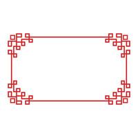 chinese border frame template vector