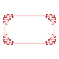 chinese border frame template vector