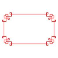 chinese border frame template vector