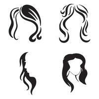 hermosa pelo ola resumen logo diseño.logo para negocio, salón, belleza, peluquero, cuidado. vector