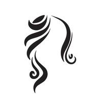 Beautiful hair wave abstract Logo design.Logo for business, salon, beauty, hairdresser, care. vector