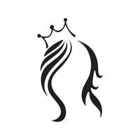 Beautiful hair wave abstract Logo design.Logo for business, salon, beauty, hairdresser, care. vector