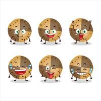 dibujos animados personaje de cariño galletas con sonrisa expresión vector