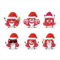 Santa Claus emoticons with red pudding cartoon character vector