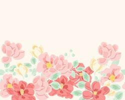 Hand Drawn Magnolia Flower Seamless Background vector