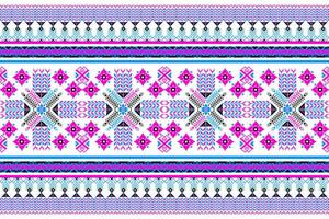 Floral Cross Stitch Embroidery on white background.geometric ethnic oriental seamless pattern traditional.Aztec style abstract vector illustration.design for texture,fabric,clothing,wrapping,sarong.