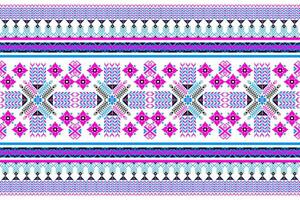 Floral Cross Stitch Embroidery on white background.geometric ethnic oriental seamless pattern traditional.Aztec style abstract vector illustration.design for texture,fabric,clothing,wrapping,sarong.