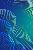 Abstract background design concept of blue and green waves. vector