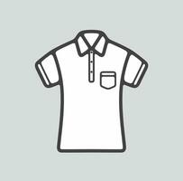 Women's polo t shirt line icon on a background. Vector illustration.