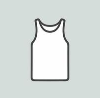 Men's tank top line icon on a background. Vector illustration.