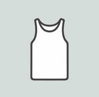 Men's tank top line icon on a background. Vector illustration.