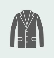 de los hombres negocio chaqueta icono en un antecedentes. vector ilustración.