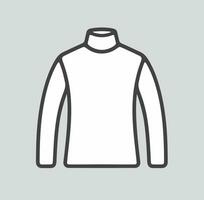 Women's turtleneck line icon on a background. Vector illustration.