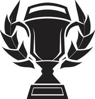 Timeless Elegance Stylish Trophy Icon Simplistic Achievement Monochromatic Trophy Silhouette vector