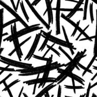 Seamless pattern with black pencil brushstrokes vector