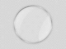 Glass plate in circle frame vector