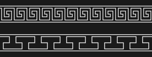 Seamless Greek key patterns vector
