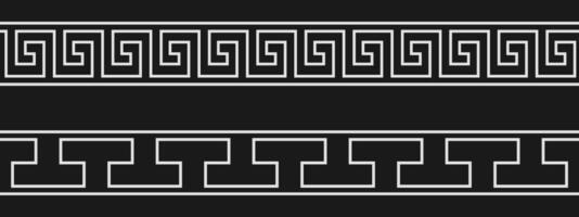 Seamless Greek key patterns vector