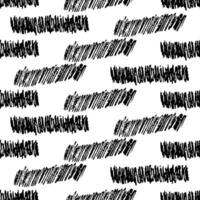 Seamless pattern with black pencil brushstrokes vector