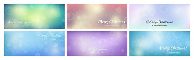 Bokeh background with New Year inscription vector