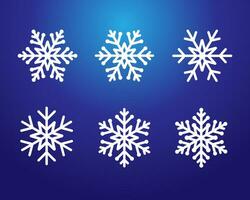 Set of realistic snowflakes vector