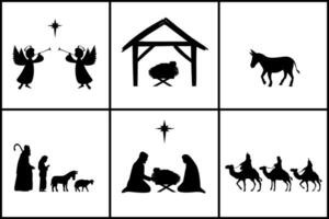 Set of advent graphic elements. Vector illustration