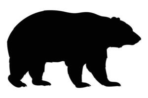 Cartoon bear character silhouettes in a vector set