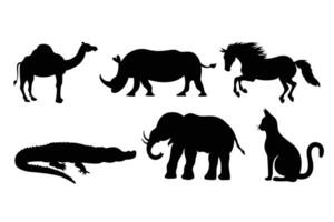 Vector animal vector silhouettes collection