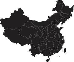 China mapa fondo en vector formar