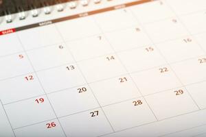 calendar. empty copy space for text. concept for busy timeline organize schedule,appointment and meeting reminder. planning for business meeting or travel holiday planning concept. photo