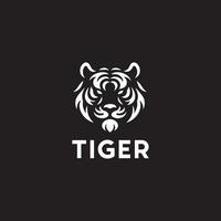 The tiger logo is designed using a minimalist vector style and is black and white