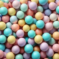vistoso pastel colores pelota esferas aislado en blanco antecedentes. ai generativo foto